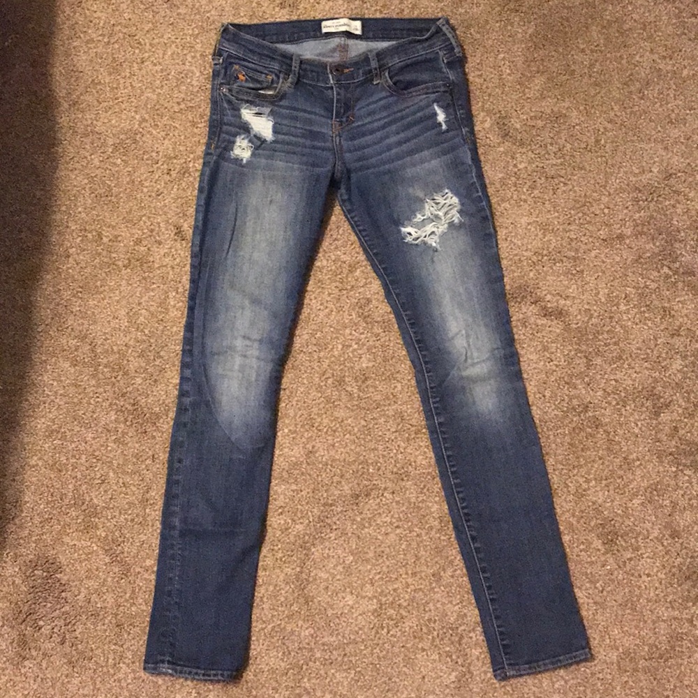Abercrombie and Fitch destroyed super skinny jeans